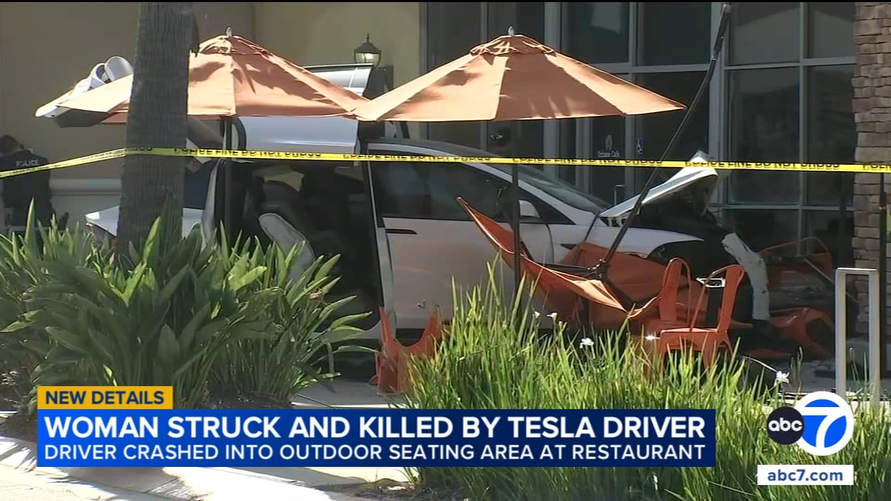 79-year-old pedestrian struck, killed in Tesla crash outside Simi Valley, California restaurant