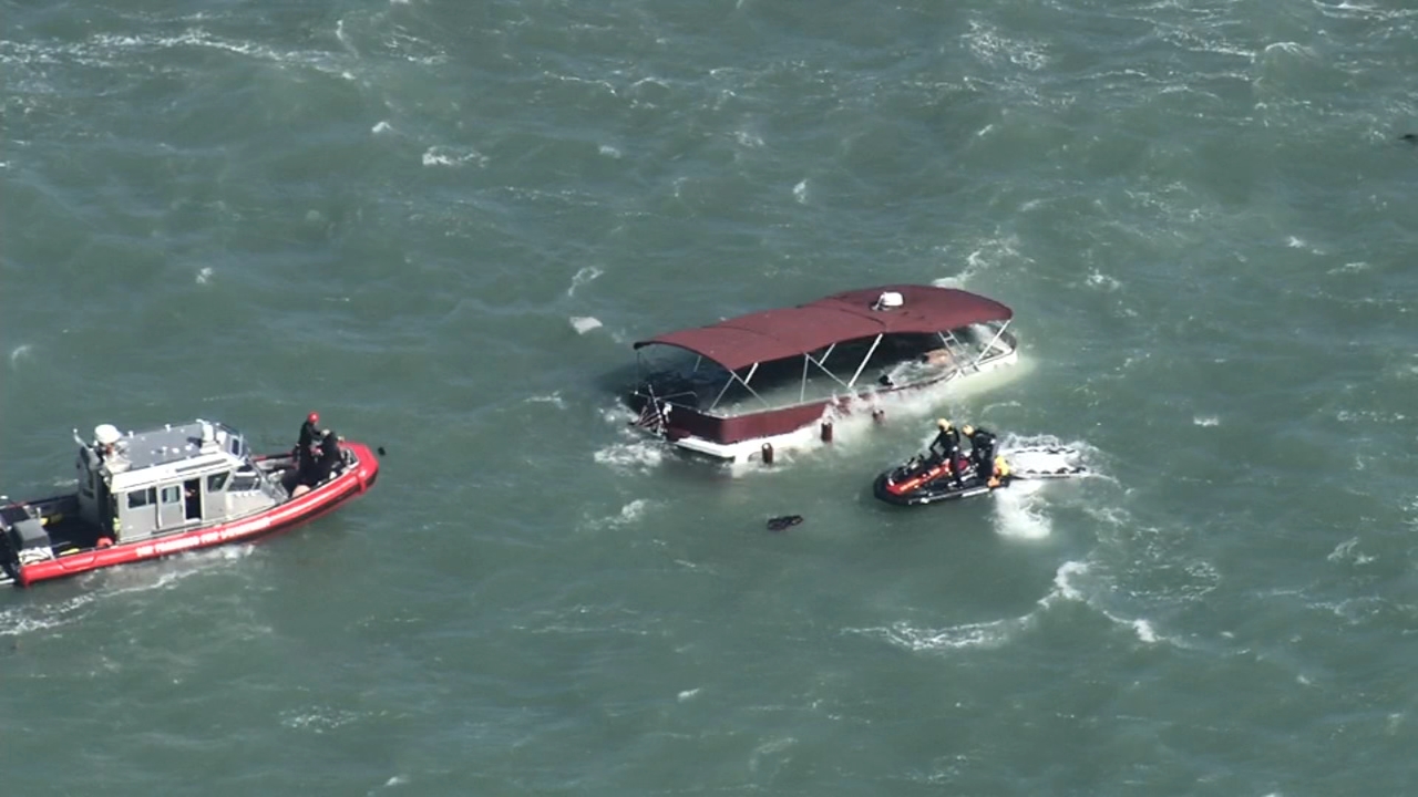 1 killed, 3 missing after boat sinks in water near Alcatraz in San Francisco; rescue underway