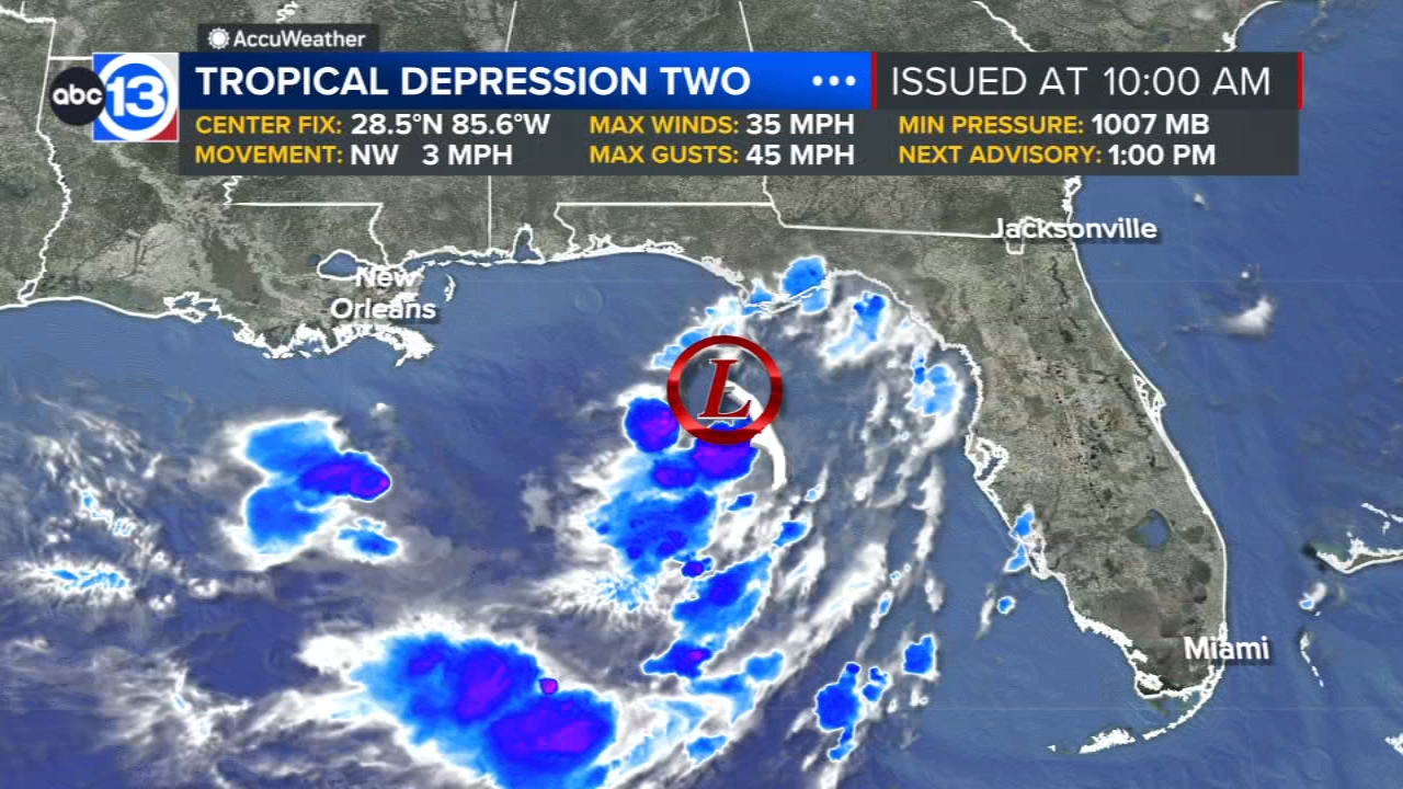 Tropical Depression Two slowly churns, impacts to Texas are possible later this week